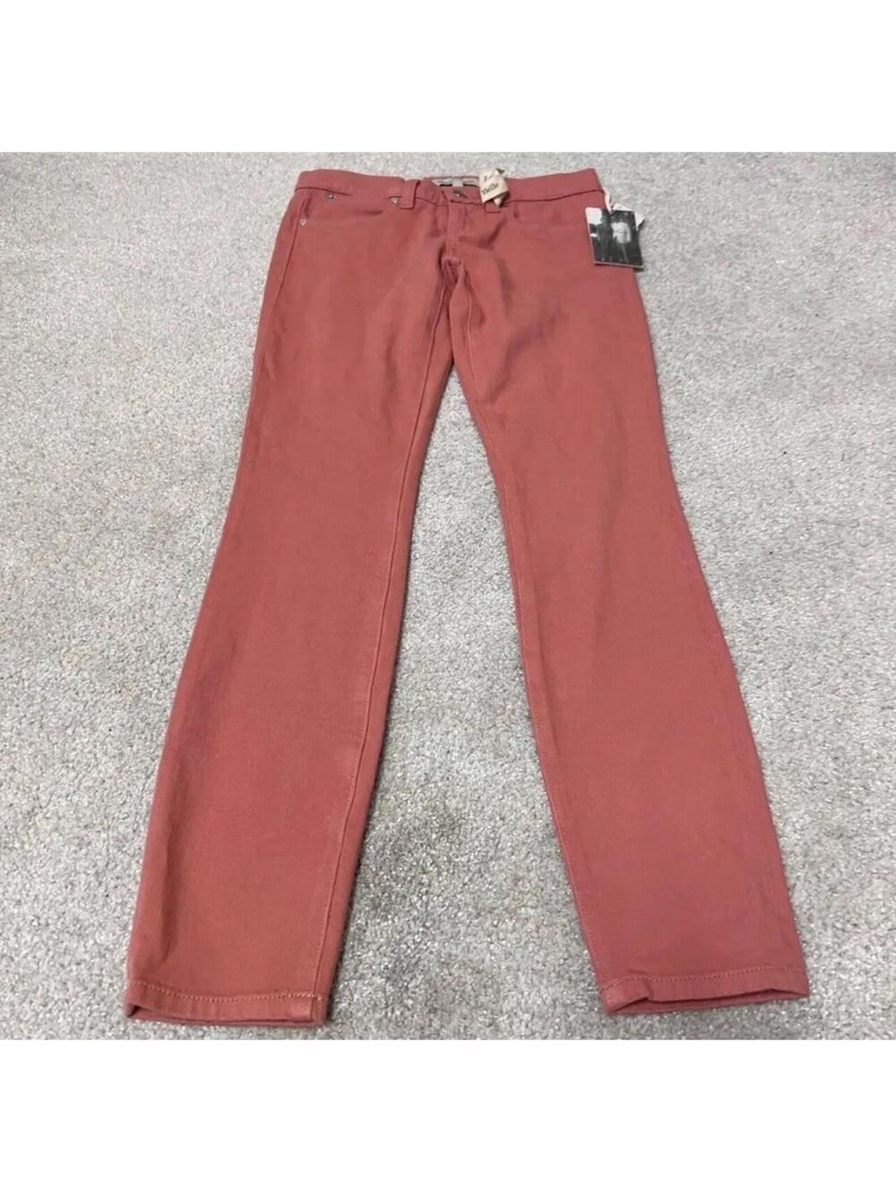 Henry & Belle Jeans Ideal Ankle Skinny Pink Pockets Size 24 NWT